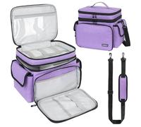 LEFOR·Z Sac pour accessoires de couture, sac de rangement pour kit de couture, sac à fil pour laine, sac de transport pour kit de couture pour débutants, voyageurs, cours de couture, violet, L