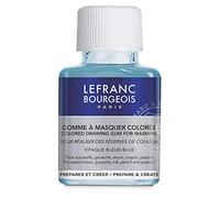 Lefranc & Bourgeois 301156 Gomme de masquage, crêpe à gratter amovible, en bleu, pour aquarelle, gouache, encre - Flacon de 75 ml