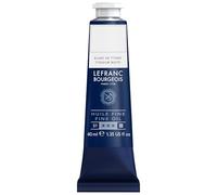 Lefranc Bourgeois 301801 Peinture à l’Huile Fine de Haute Qualité, Résistante à la Lumière, Consistance Homogène, Tube de 40 ml - Idéale pour Châssis, Toile et Carton à Peindre - Blanc deTitane