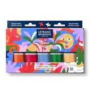 Lefranc Bourgeois 302075 Peinture Acrylique Fine - Coffret couleurs sélectionnées par Leona Rose, 5x80ml