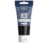Lefranc Bourgeois 302188 Encre pour linogravure à base d’eau - pour impression en relief et gravure sur linoléum, adaptée au papier, au tissu, à l’école et aux projets DIY - Noir, 75 ml