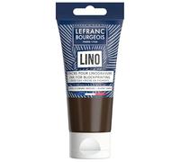 Lefranc Bourgeois 302195 Encre pour linogravure à base d’eau - pour impression en relief et gravure, adaptée au papier, au tissu, à l’école et aux projets DIY - Terre d´Ombré Brûlée, 75 ml