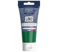 Lefranc Bourgeois 302197 Encre pour linogravure à base d’eau - pour impression en relief et gravure sur linoléum, adaptée au papier, au tissu, à l’école et aux projets DIY - Vert émeraude, 75 ml