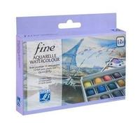 Lefranc & Bourgeois 601660 Boîte De 12 Peintures Aquarelles Avec Palette Détachable