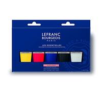 Lefranc & Bourgeois - Coffret peinture acrylique Fine Les Essentielles - Couleurs primaires - 5x80 ml