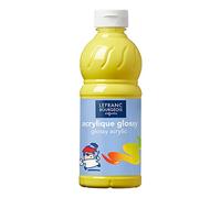 Lefranc Bourgeois - Acrylique liquide brillante Glossy pour enfants- 500ml Jaune Primaire