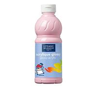 Lefranc & Bourgeois – Peinture acrylique Glossy brillante pour enfants Rose Bonbon 500 ml