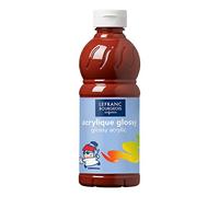 Lefranc Bourgeois - Acrylique liquide brillante Glossy pour enfants- 500ml Terre de Sienne Brûlée