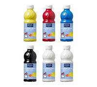 Lefranc Bourgeois - Acrylique liquide brillante Glossy pour enfants- Assortiment 6X500ml