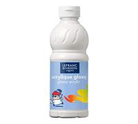 Lefranc Bourgeois - Acrylique liquide brillante Glossy pour enfants - Bouteille 500ml - Blanc