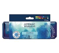 Lefranc Bourgeois Aquarelle Fine Boite Metal De 24 Demi Godets, Ensemble de 25 pièces