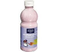 Lefranc & Bourgeois – Peinture acrylique Glossy brillante pour enfants Rose Bonbon 500 ml