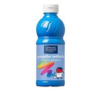 Lefranc Bourgeois - Gouache liquide Redimix pour enfants - Bouteille 500ml - Bleu fluo