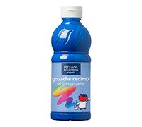 Lefranc Bourgeois - Gouache liquide Redimix pour enfants - Bouteille 500ml Bleu Primaire