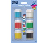 Lefranc Bourgeois Gouache pour enfants 6 pots de 22ml