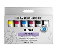 Lefranc & Bourgeois Set de gouache Linel Couleurs primaires 6 x 14 ml