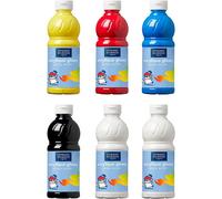 LEFRANC & BOURGEOIS peinture acrylique Glossy couleurs assorties 6 pièces à 500 ml
