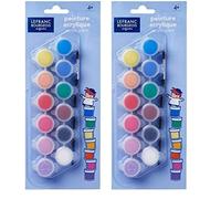 Lefranc Bourgeois - Peinture acrylique pour enfants - 12 pots de 5ml (Lot de 2)
