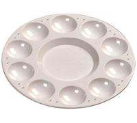 Lefranc & Bourgeois Peinture Palette Plastique Ronde 10 Alvéoles Blanc