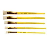 LEFRANC & BOURGEOIS Pinceau brosse en soie de porc, plat,N.4 Jaune G