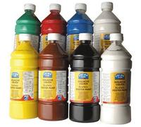 Lefranc & Bourgeois – Gouache liquide Redimix pour enfants – couleurs primaires – 8 x 1 L