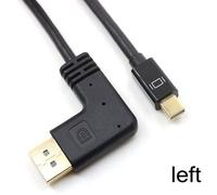 Left 30cm Thunderbolt ¿ adaptateur de câble Mini DP vers Displayport, Angle de 90 degrés, 4K