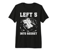 Left 5 Into Regret Le copilote du Rallye Pace Notes Motorsport Car T-Shirt Haut de Gamme