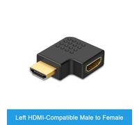 left Adaptateur Compatible HDMI 90 270 Résistant Convertisseur Mâle à Femelle Angle Droit, Connecteur 4K HD, Prolongateur Compatible Mini / Micro ""Nipseyteko