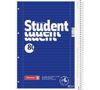 Left Brunnen College Bloc de 80 feuilles Format A4 Motif lignes 27