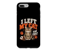 Left Cat to Be Here Funny Cat Lover Introverti Pet Owner Coque pour iPhone 7 Plus/8 Plus
