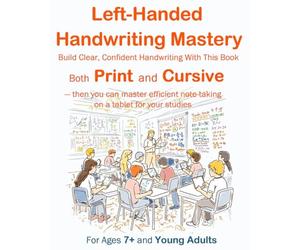 Left-Handed Handwriting Mastery, Build clear, confident handwriting on paper with this book, both Print and Cursive: - then you can master efficient ... your studies. For ages 7+ and young adults.
