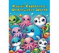 Left-Handed - Kawaii Explorers: Underwater World: 100+ Aquatic Creatures Await In This Fun Coloring Book For Kids Of All Ages! (Left-Handed Kawaii Explorers Coloring Books)