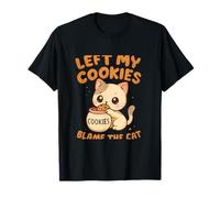 Left My Cookies Blame The Cat, Dessin animé Kawaii T-Shirt