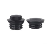 Left Right Vented Gas Cap Pair for pour dyna pour softail Black(Black)