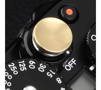 Leftfoto Bouton de déclenchement concave exquis en cuivre pour Fujifilm X-T5 X-T4 X-T3 X-T30 X- X-T20 X-PRO3 X100VI X100V X-E4 X-E3 Nikon Zf DF Leica Q3 M10 Sony RX1 R etc. Diamètre 12 mm