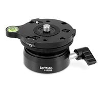 LEFTFOTO - Plaque de base de nivellement de trépied de précision avec rotation à 360° et inclinaison de +/- 15°, compatible avec les caméscopes DSLR et les monopodes, supporte jusqu'à 10 kg