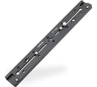 LEFTFOTO Rail coulissant à queue d'aronde de 300 mm, plaque de dégagement rapide de type Arca Swiss avec trou de localisation pour ARRI, avec plus de trous filetés de 0,6 cm et griffe froide, pour