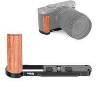 Leftfoto S9 Poignée rétro en forme de L avec poignée en bois pour appareil photo LUMIX S9, avec plaque de dégagement rapide Arca inférieure intégrée, noir