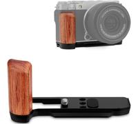 LEFTFOTO XM5 Support de poignée en forme de L avec poignée en bois pour appareil photo Fujifilm X-M5, avec plaque de dégagement rapide Arca inférieure intégrée, poignée latérale ergonomique rétro pour