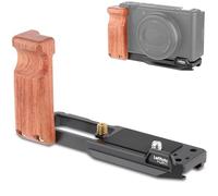 Leftfoto ZV-1 II Poignée latérale ergonomique en bois pour appareil photo numérique Sony ZV-1 II/ZV-1/ZV1F/ZV-1M2/ZV-1 Mark II Vlog, plaque à dégagement rapide compatible avec la norme Arca Swiss pour