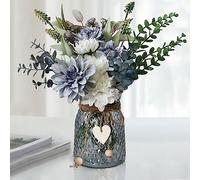 LEFTOVER Fleurs artificielles dans Un Vase, centres de Table pour Salle à Manger, centres de Table pour Tables, Fleurs artificielles avec Vase, décoration de Table de Cuisine, décoration de Table