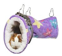 LEFTSTARER Accessoires pour cage à sucre pour cochon d'Inde, hamster, rat, furet, hamac à suspendre pour petits animaux (étoile violette)