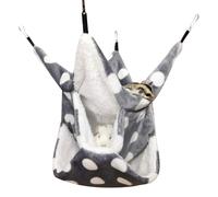LEFTSTARER Hamac triple couche pour hamster, cochon d'Inde, rat, furet, planeur, chinchilla, jeu et sommeil (gris)