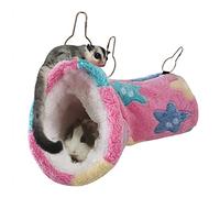 LEFTSTARER Tunnel suspendu pour petits animaux, hamac, furet, accessoire de cage à sucre, jouets pour hamster, chinchilla, écureuil, cochon d'Inde, rat