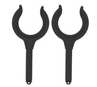 Leftwei 2 PCS Verrou D'aviron de Bateau Support de Support de Canne à Pêche Verrou D'aviron Marin Accessoires de Dériveur en Caoutchouc pour Kayak, canoë, Canot de Sauvetage, Radeau (Noir)