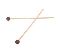 Leftwei 2 Pièces Maillets de Xylophone Bâtons de Marimba Maillets de Cloche avec Tête en Caoutchouc de Poignée en érable, pour Marimba, Xylophone et Instruments de Percussion (BROWN)