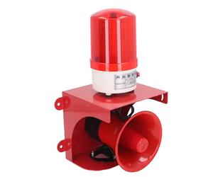 Leftwei Alarme Sonore Lumineuse 120dB LED Extérieur Industrie 220V | 120dB Alarme, Avertissement Lumineux, Grand Cor, LED Perles, Vis Fixée, Eau Poussière Protection, Aluminium PVC, Usine Banque
