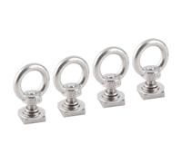 Leftwei Ancre d'arrimage M8 en Acier Inoxydable pour Rail en T, œillet pour Galerie de Toit, écrous d'ancrage pour Maintenir Le Cordon élastique, Idéal pour Les Accessoires de Rail de Kayak (Silver)