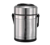 Leftwei Boîte Repas Isotherme 1.6L 304 Acier Chaud 6-8H 3 Niveaux | Double Paroi Vide, 6-8H Repas Chauds, 3 Niveaux Empilable, Couvercle Verrou, Joints Silicone, Pas Fuite, 304 Acier