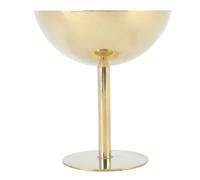 Leftwei Bol à Dessert sur Pieds, Tasse de Service Ronde Multifonctionnelle en Acier Inoxydable, Tasse à Dessert, Idéale pour les Fruits, le Pudding, les Bagatelles, le Parfait et la Maison, le (Grand)